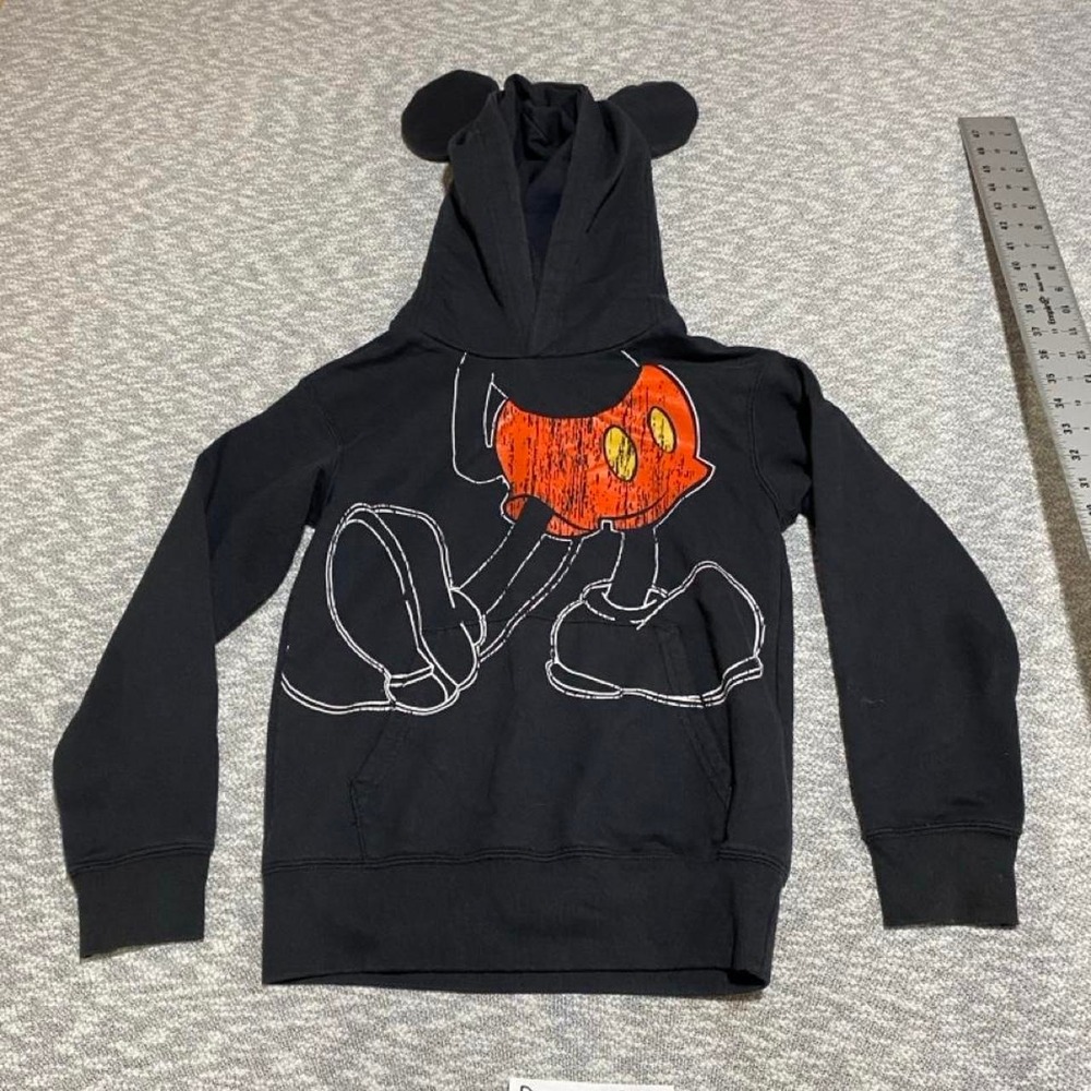 Disney Mickey Mouse black hoodie kangaroo pockets kids size L. (7-8)SKU-B185